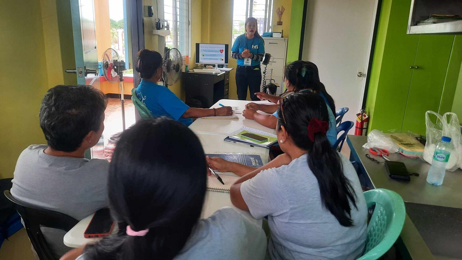 Nurse Angeline discusses the Non-Communicable Diseases (NCDs) to the Community Health Workers (CHWs) during the Overview of Lifestyle Diseases Training in Barangay Recuerdo, Nampicuan, Tarlac