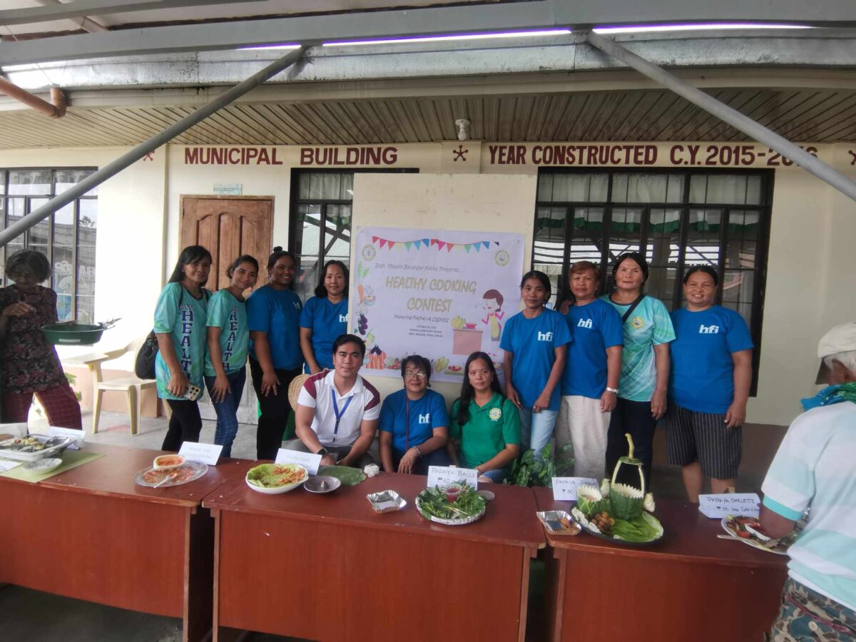 Together with the CHWs, Nurse Cliff organizes a Healthy Cooking Contest as one of the community mobilization activities in Barangay Maasin, Pura, Tarlac