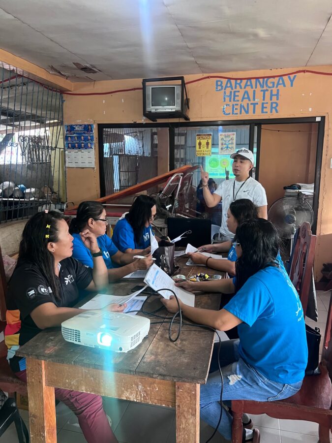 Nurse Dominique introducing vital signs taking to Community Health Workers (CHWs) during training in Barangay San Agustin, Gerona, Tarlac