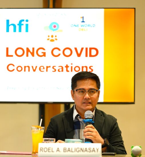 Mr. Roel Balingasay shares his Long COVID journey to the attendees of "Long COVID Conversations: Inspiring Insights and New Perspectives"