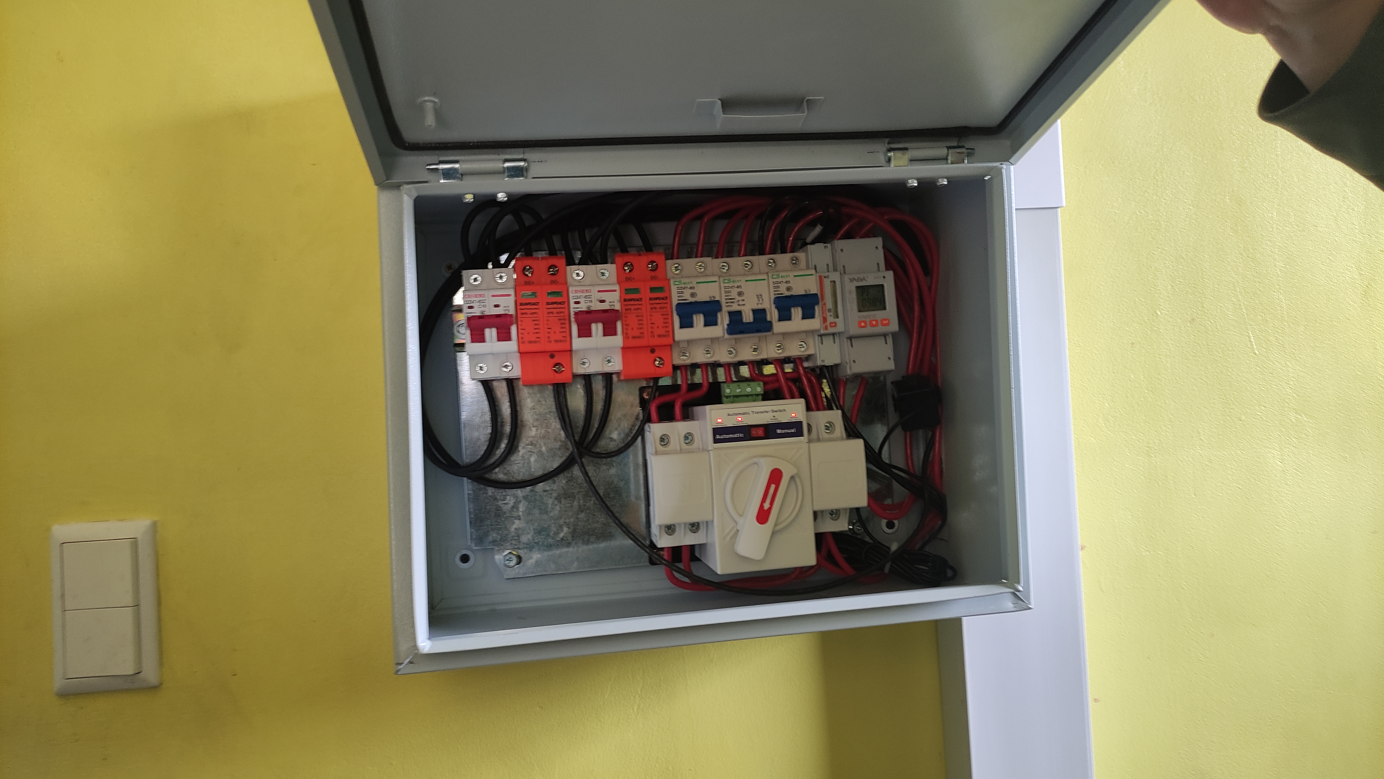 Distribution box of solar power system in the health station