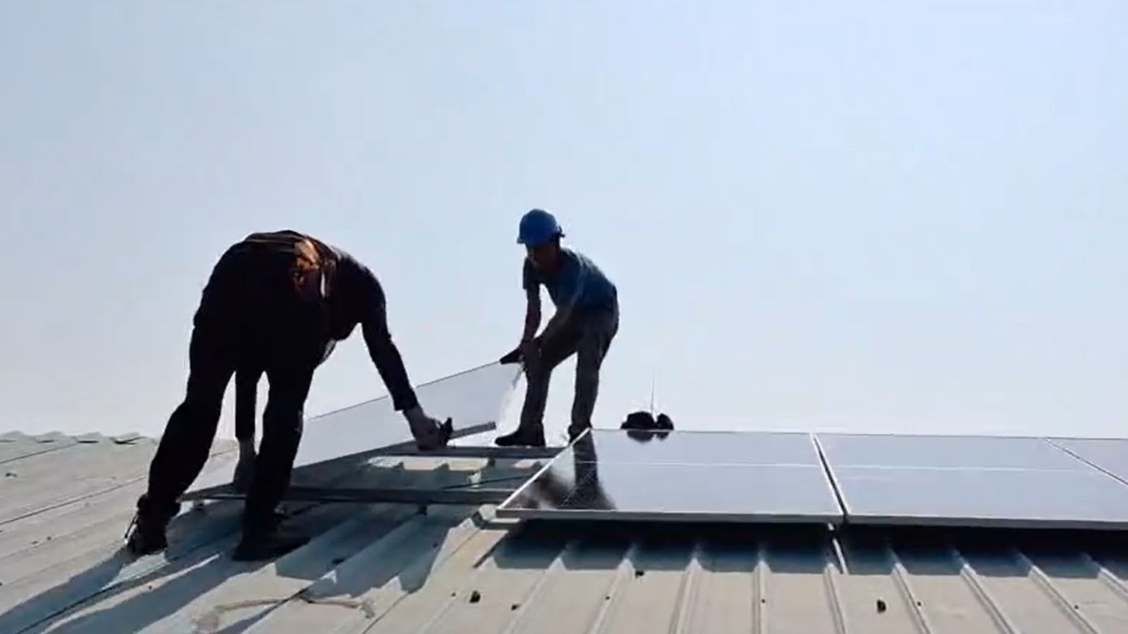 Solar panels in ALAGA KA Health Station